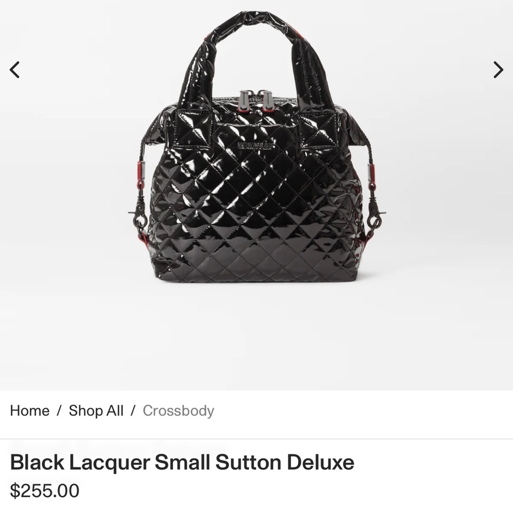 MZ Wallace NWT Black Laquer Small Sutton Deluxe -